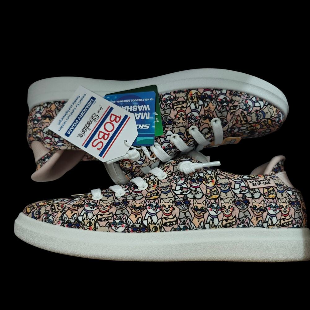 Skechers Womens D’Vine Kitty Cool Cats Slip-Ins Sneakers Size 7.5 Canvas NEW - Picture 5 of 14